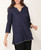 Navy Blue and White Cotton Tunic Top - Shirts & Tops S