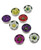 Indian Rosewood Moon Phase Tea-light Holder with Floral Tea-lights - Candle Holders