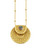 Inspirational Gold Plated Mandala Necklace with Labradorite Gemstone - Necklaces