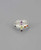Sterling Silver Chakra Gemstone Dainty Lotus Ring - Rings 6