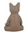 Meditating Cat Statue, Textured Finish - Sculptures & Statues