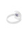 Sterling Silver Amethyst Ring with Crescent Moon - Rings Size 6