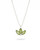 Dainty Lotus Birthstone Sterling Silver Necklace - Necklaces Aug (Peridot)