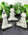Set of 3 Yoga Frog Ceramic Figurines - Sculptures & Statues