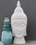 Elegant Ceramic Buddha Head Statue, 20 Inches - Sculptures & Statues