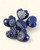 Blue Etched Soapstone Hearts Set of 6 - Decor