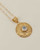 Mandala Necklace with Rainbow Moonstone Gemstone – 18K Gold Plated