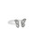 Sterling Silver Butterfly Wing Ring – Adjustable Open Band Design (Sizes 6–8) - Rings