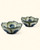 Hand - Painted Lotus Ceramic Bowl Set – Versatile Food - Safe or Decorative Dishes (Set of 2) - Bowls
