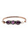 Serenity and Wisdom Cuff – Amethyst Trio Bracelet in Sterling Silver & Bronze - Bracelets