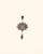 Lotus Bloom Dangle Pendant – Sterling Silver, Bronze & Garnet Gemstone Necklace - Pendants