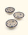 Set of 3 Ceramic Evil Eye Mini Bowls – Cream & Indigo - Decorative Bowls