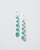 Sterling Silver Cascading Turquoise Dangle Earrings - Earrings