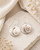 Crescent Moon Disc Earrings — Textured Silver-Plated Bronze - Earrings