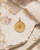 Celestial Sun & Moon Citrine Pendant — Gold-Plated Brass Charm - Pendant
