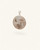 Moon and Wave Lotus Pendant — Silver-Plated Bronze Celestial Charm with Engraved Mantra - Pendant