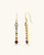 18K Gold-Plated Chakra Gemstone Drop Earrings