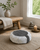 Black and White Mixed Pattern Zafu Cushion - Massage Cushions