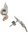 Sterling Silver Auspicious Symbol Fish Earrings with Rose Gold - Earrings