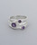 Amethyst Triple Gemstone Ring, Sterling Silver - Rings Size 6