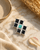 Sterling Silver Protection Grid Turquoise and Onyx Pendant - Charms & Pendants