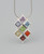 Sterling Silver Chakra Grid Gemstone Pendant - Charms & Pendants - -