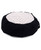 White Eyelet with Black Base Zafu Meditation Cushion - Massage Cushions