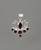 Garnet Lotus Pendant, Sterling Silver - Charms & Pendants