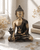 Medicine Buddha Statue in Brass With Intricate Design - Sculptures & Statues