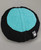 Turquoise Blue and Black Be Here Now Zafu Cushion - Massage Cushions