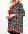 Black and White Tunic With Red Hand Embroidery - Shirts & Tops S