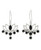 Sterling Silver Lotus Black Onyx Earrings - Earrings