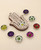 Hamsa Tea light Holder With 8 Floral Tea lights - Candle Holders