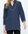 Kantha Stitch Blue Cotton Tunic Top - Shirts & Tops S