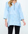 Hand Tie and Dye Blue Marble Print Soft Cotton Tunic Top - Shirts & Tops S