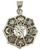 Sterling Silver Tibetan Om Pendant with Auspicious Symbols - Charms & Pendants