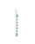 Calming Larimar Seven Stones Silver Pendant — Soothing Caribbean Blue Drop