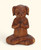 Hand Carved Meditating Namaste Dog Statue - Sculptures & Statues
