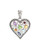 Sterling Silver Mixed Geometry Heart Chakra Rainbow Pendant - Charms & Pendants