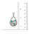 Sterling Silver Calming Blue Gemstone Pendant - Charms & Pendants