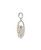 Sterling Silver Mixed Geometry Oval Gemstone Pendant - Charms & Pendants