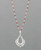 Sterling Silver Lotus and Rhodonite Bead Necklace - Necklaces
