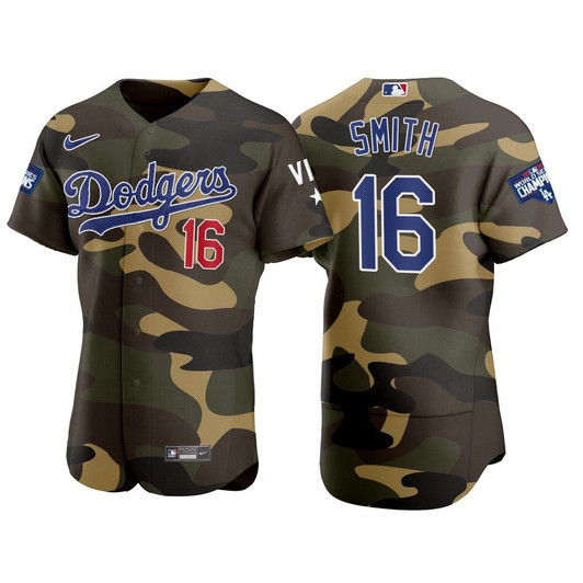 Will Smith Los Angeles Dodgers #16 Camo 2021 Armed Forces Day Jersey