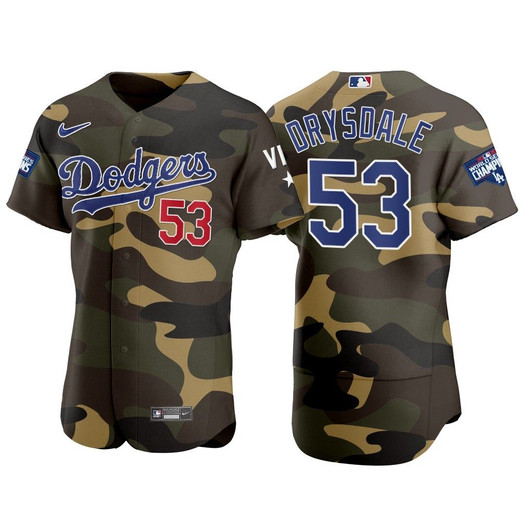 Don Drysdale Los Angeles Dodgers #53 Camo 2021 Armed Forces Day Jersey