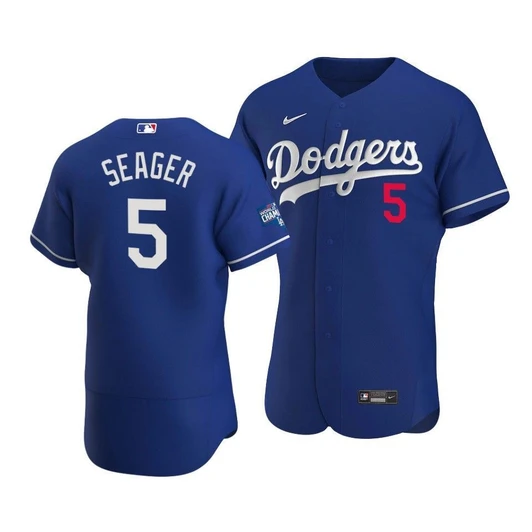 Men'S Los Angeles Dodgers Corey Seager #5 2020 World Series Champions  Alternate Jersey Royal