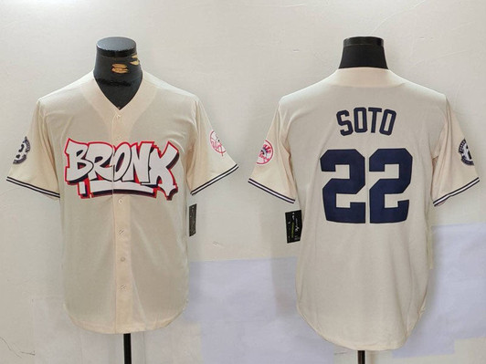 Juan Soto #22 New York Yankees Limited Baseball Jersey - Cream