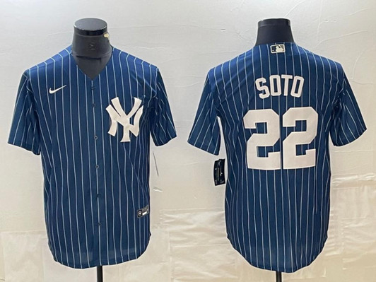 Juan Soto #22 New York Yankees Throwback Limited Jersey - Navy