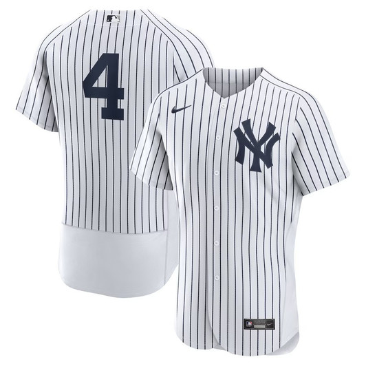 Lou Gehrig #4 New York Yankees Home Authentic Retired Player Jersey - White