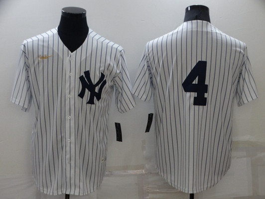 Lou Gehrig #4 New York Yankees Nike Mens No Name Limited Throwback Cool Base Jersey - White