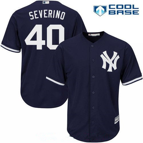 Luis Severino #40 New York Yankees Majestic Mens Alternate Limited Cool Base Jersey - Navy Blue